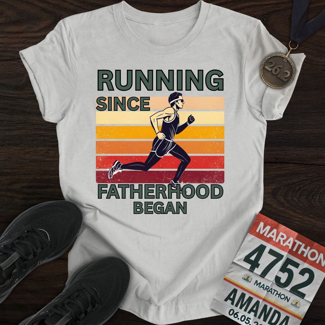 Printify T-Shirt Sport Grey / S Running Since Fatherhood Began T-shirt