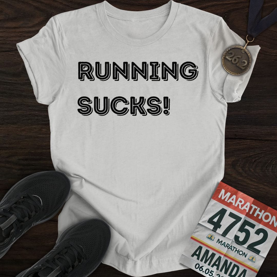 Printify T-Shirt Sport Grey / S Running Sucks!