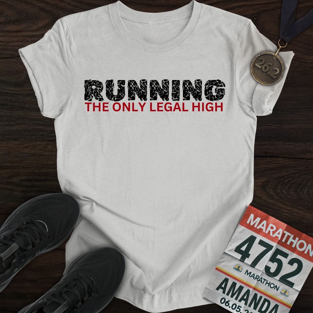Printify T-Shirt Sport Grey / S Running: The Only Legal High T-shirt