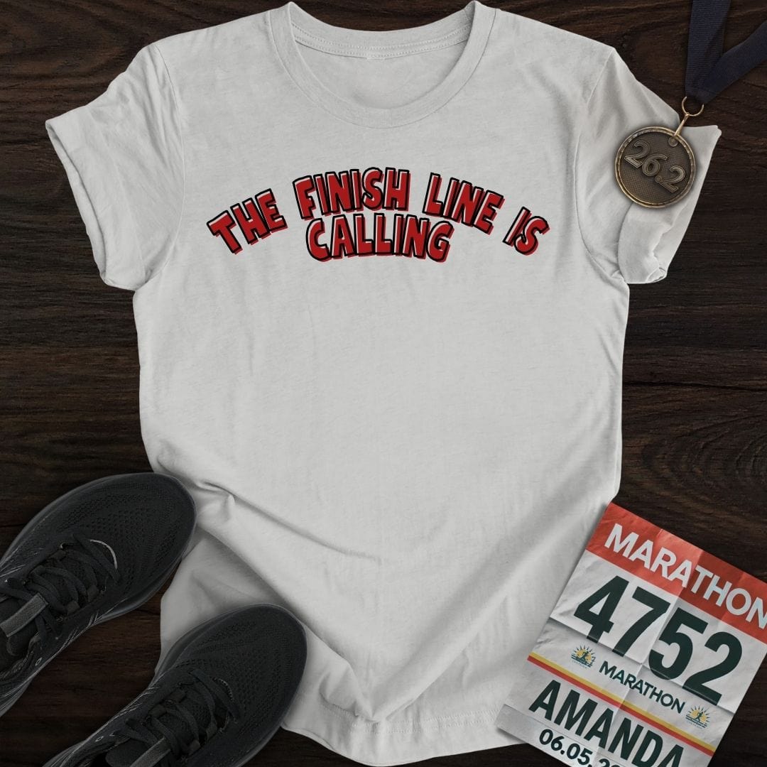 Printify T-Shirt Sport Grey / S The Finish Line Is Calling! T-shirt