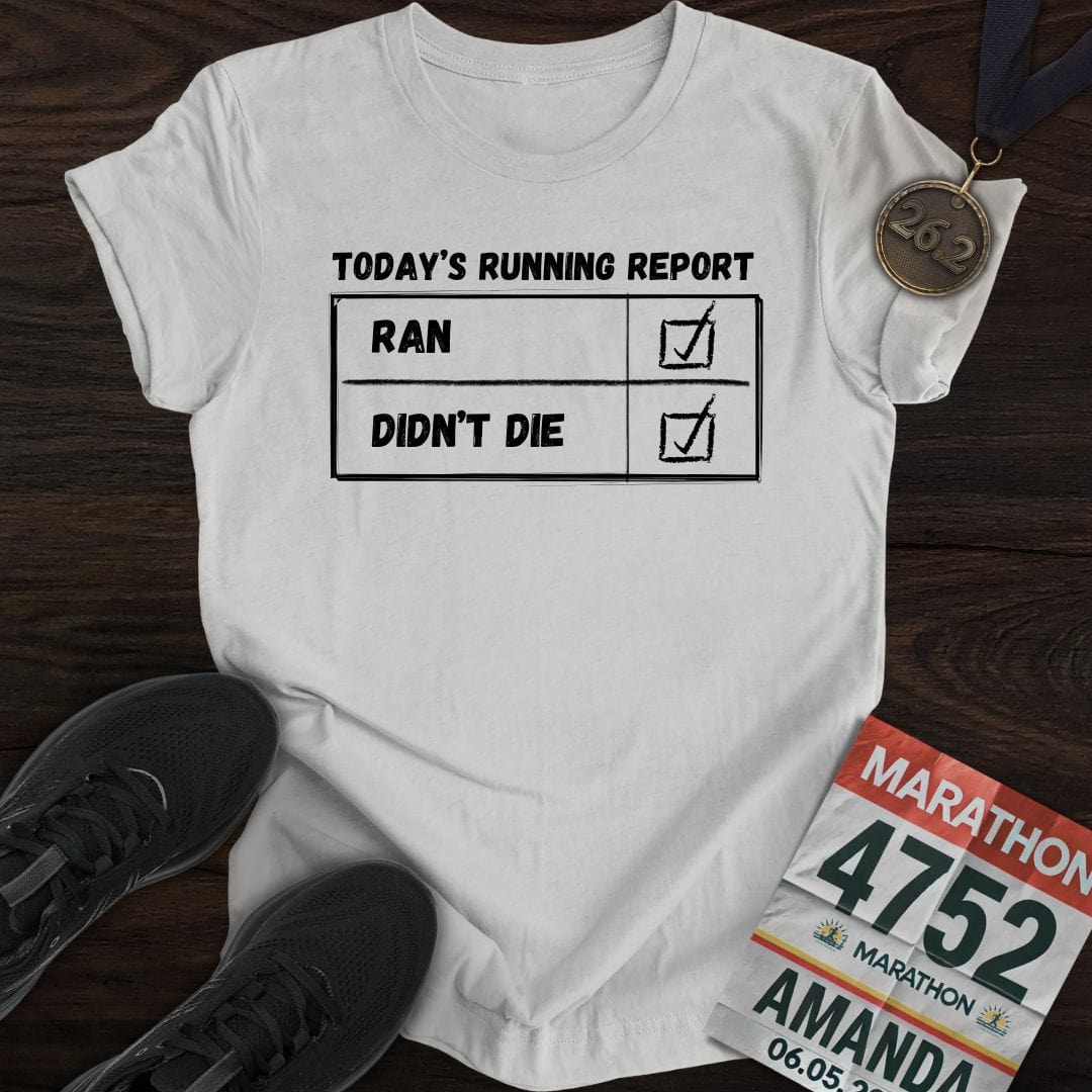 Printify T-Shirt Sport Grey / S Today's Running Report T-shirt