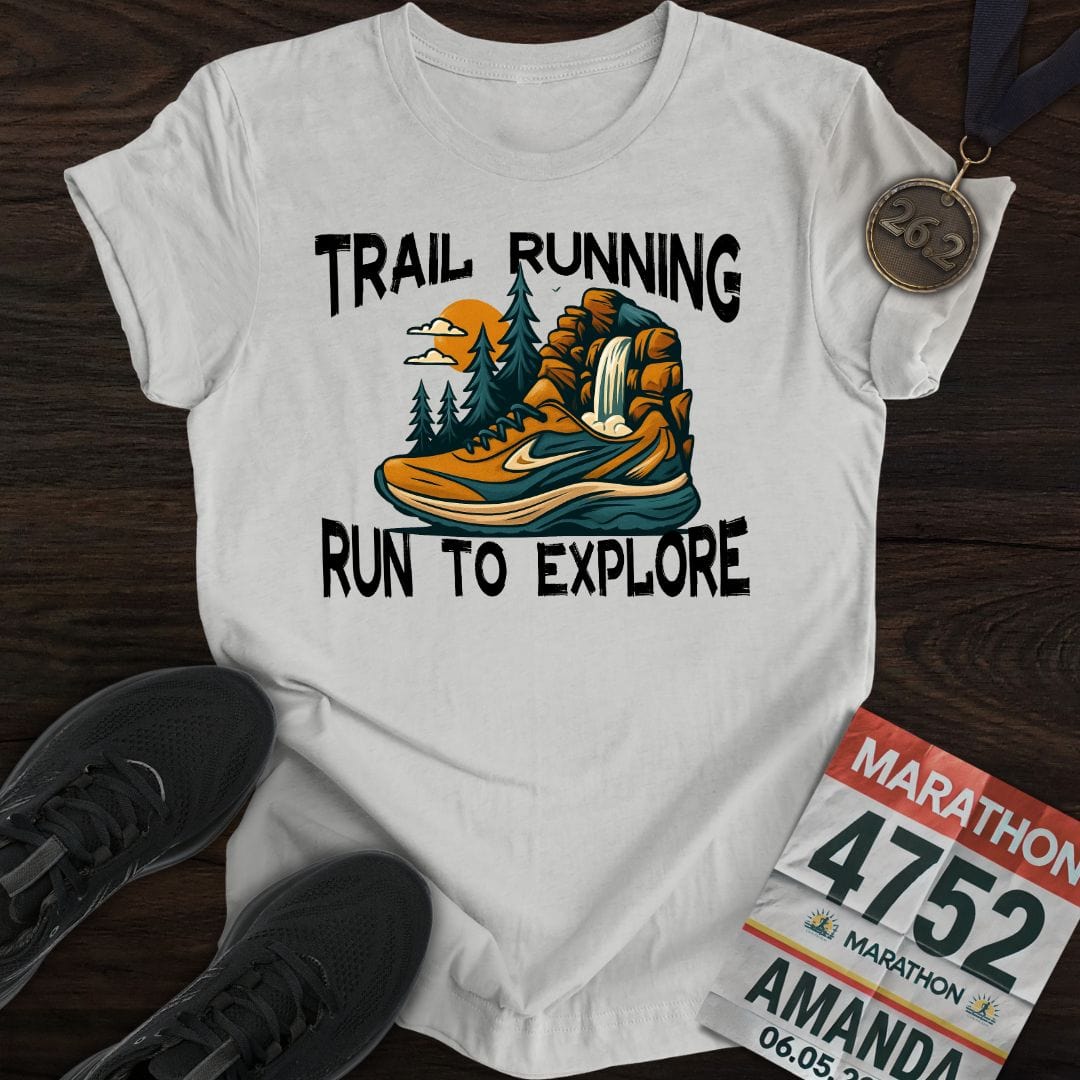 Printify T-Shirt Sport Grey / S Trail Running / Run To Explore T-Shirt
