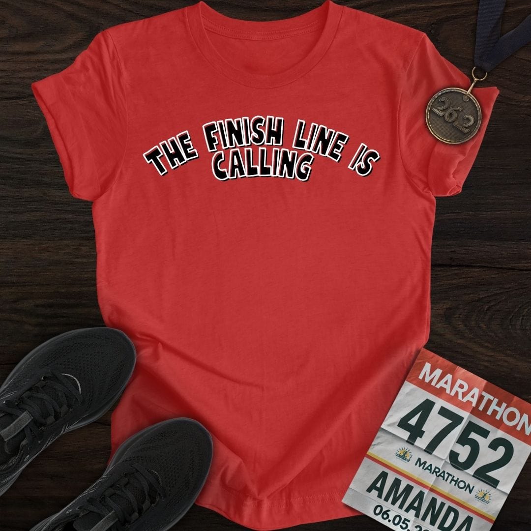 Printify T-Shirt The Finish Line Is Calling! T-shirt