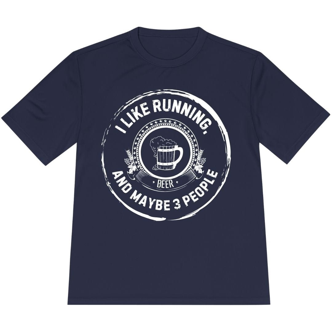 Printify T-Shirt True Navy / XS Like Running and Beer T-Shirt / Pro