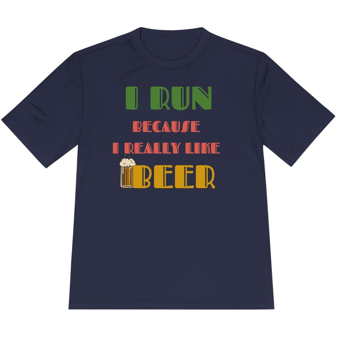 Printify T-Shirt True Navy / XS Run For Beer T-Shirt / Pro