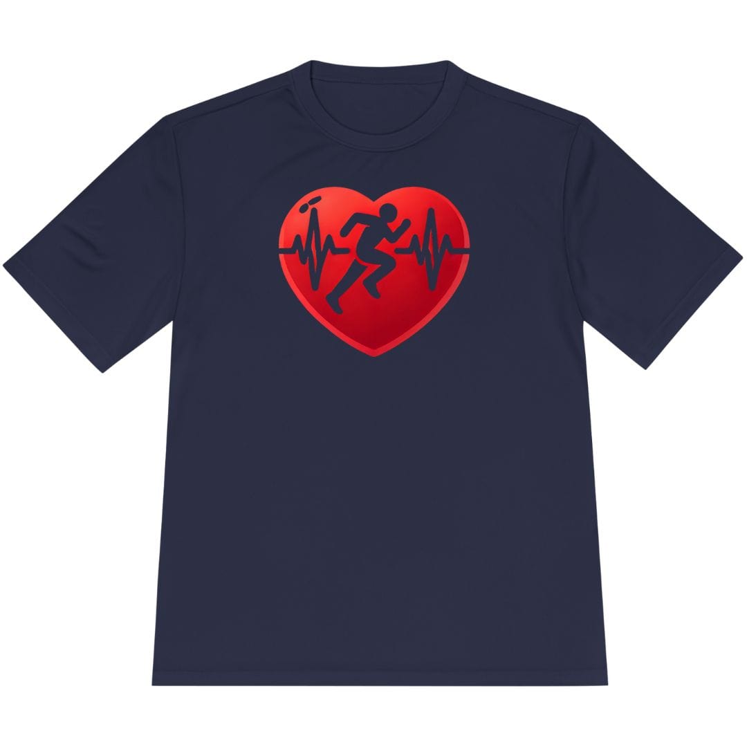 Printify T-Shirt True Navy / XS Run with Heart T-Shirt / Pro