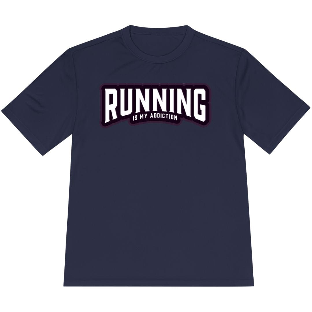 Printify T-Shirt True Navy / XS Running is my addiction -2- T-Shirt / Pro