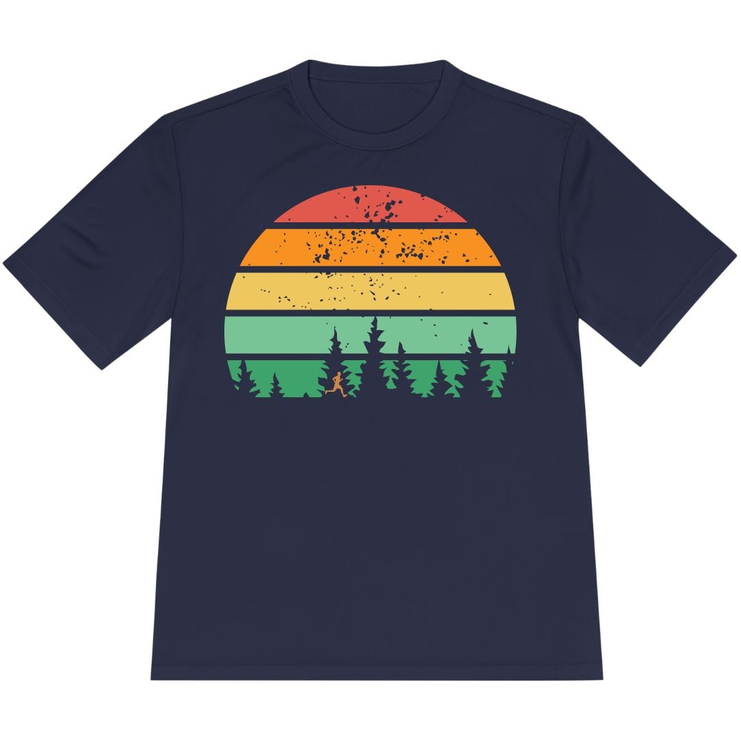 Printify T-Shirt True Navy / XS SunSet Runner T-Shirt / Pro