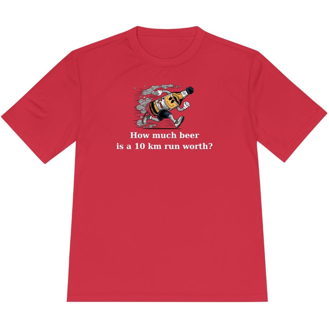 Printify T-Shirt True Red / XS Drink Beer Run 10KM T-Shirt / Pro