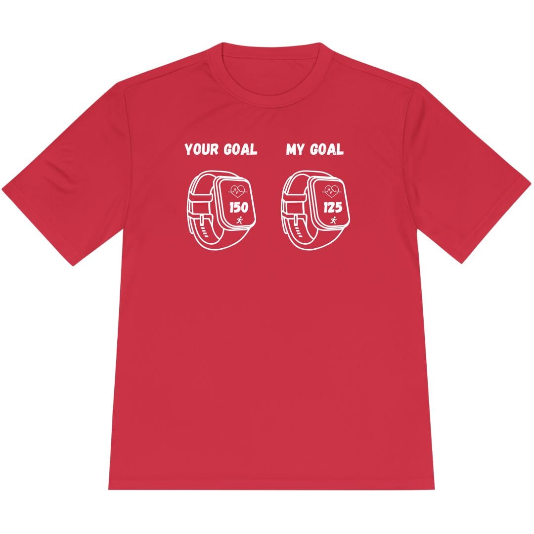 Printify T-Shirt True Red / XS Heart Rate Goals -2- T-Shirt / Pro