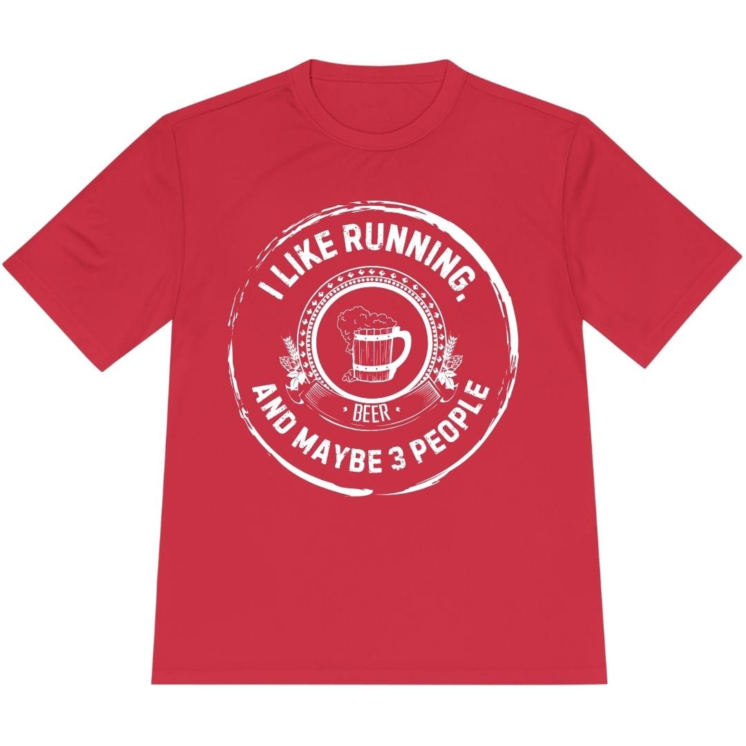 Printify T-Shirt True Red / XS Like Running and Beer T-Shirt / Pro