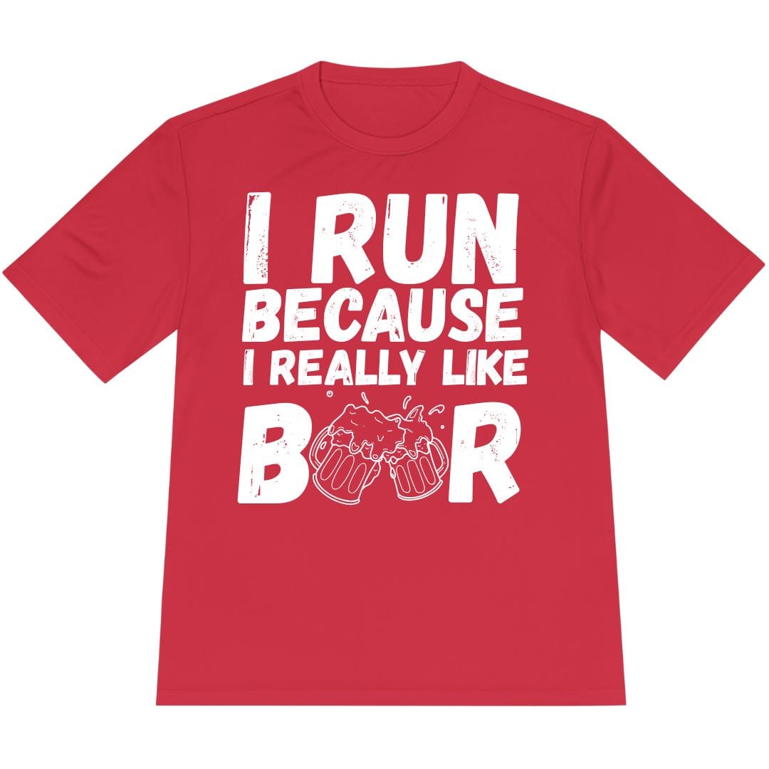 Printify T-Shirt True Red / XS Like Running or Beer T-Shirt / Pro