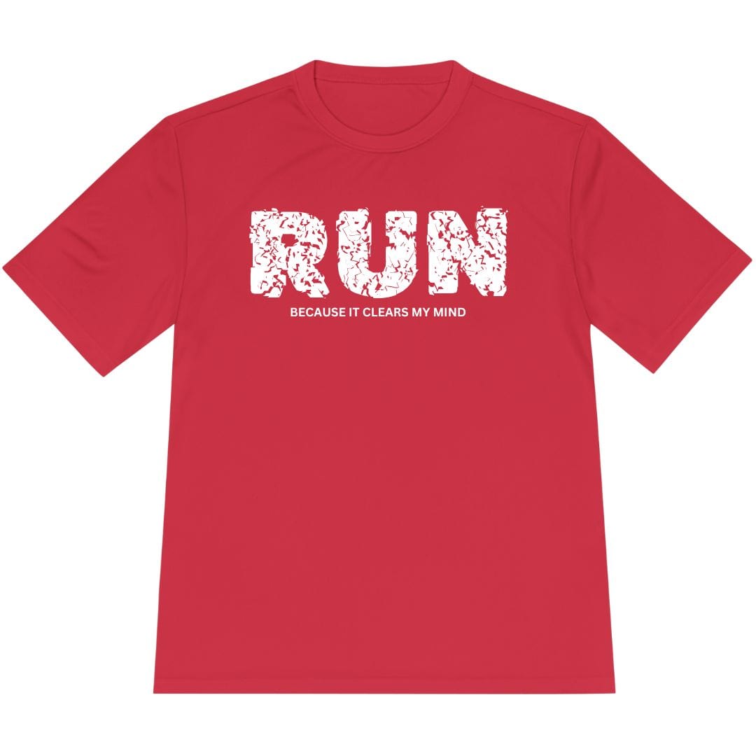 Printify T-Shirt True Red / XS Run Because It Clears My Mind! T-Shirt / Pro