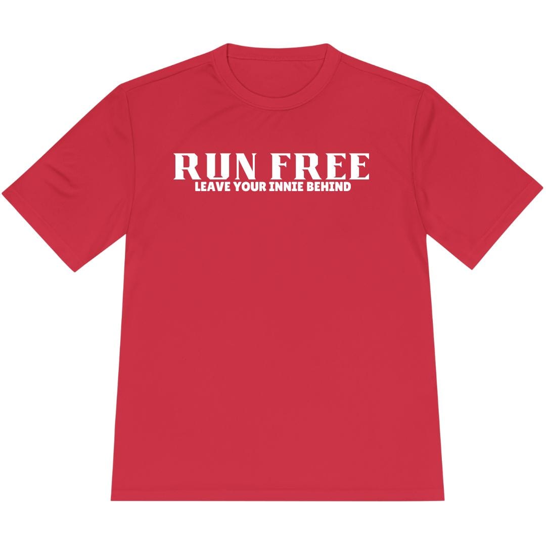 Printify T-Shirt True Red / XS Run Free – Leave Your Innie Behind T-Shirt / Pro