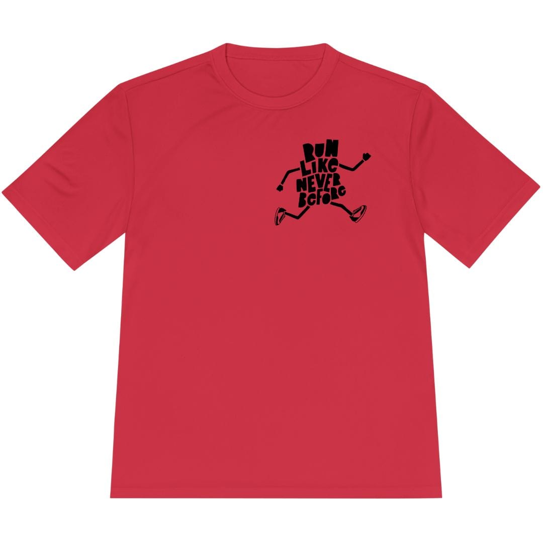 Printify T-Shirt True Red / XS Run Like Never Before T-Shirt / Pro