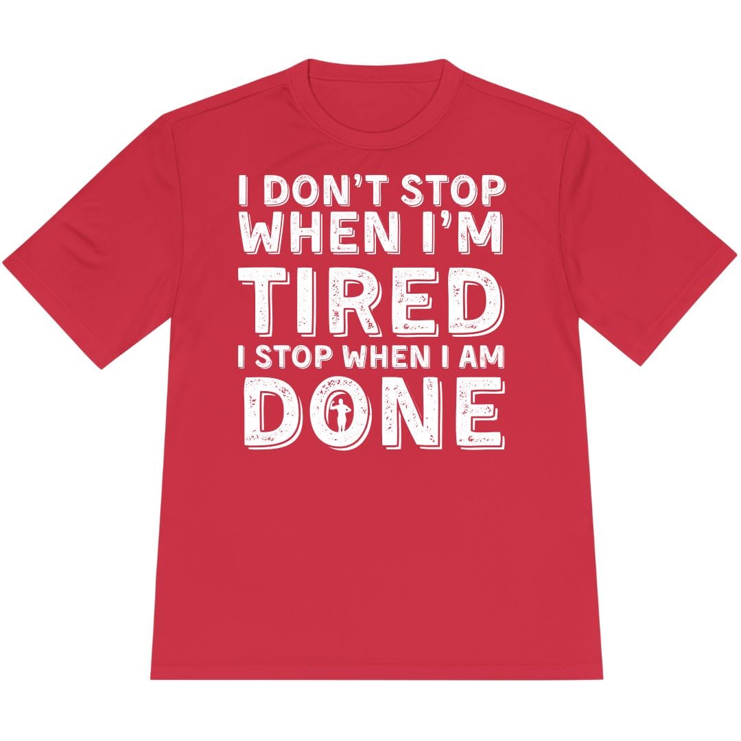 Printify T-Shirt True Red / XS Run ‘Til It’s Done T-Shirt / Pro
