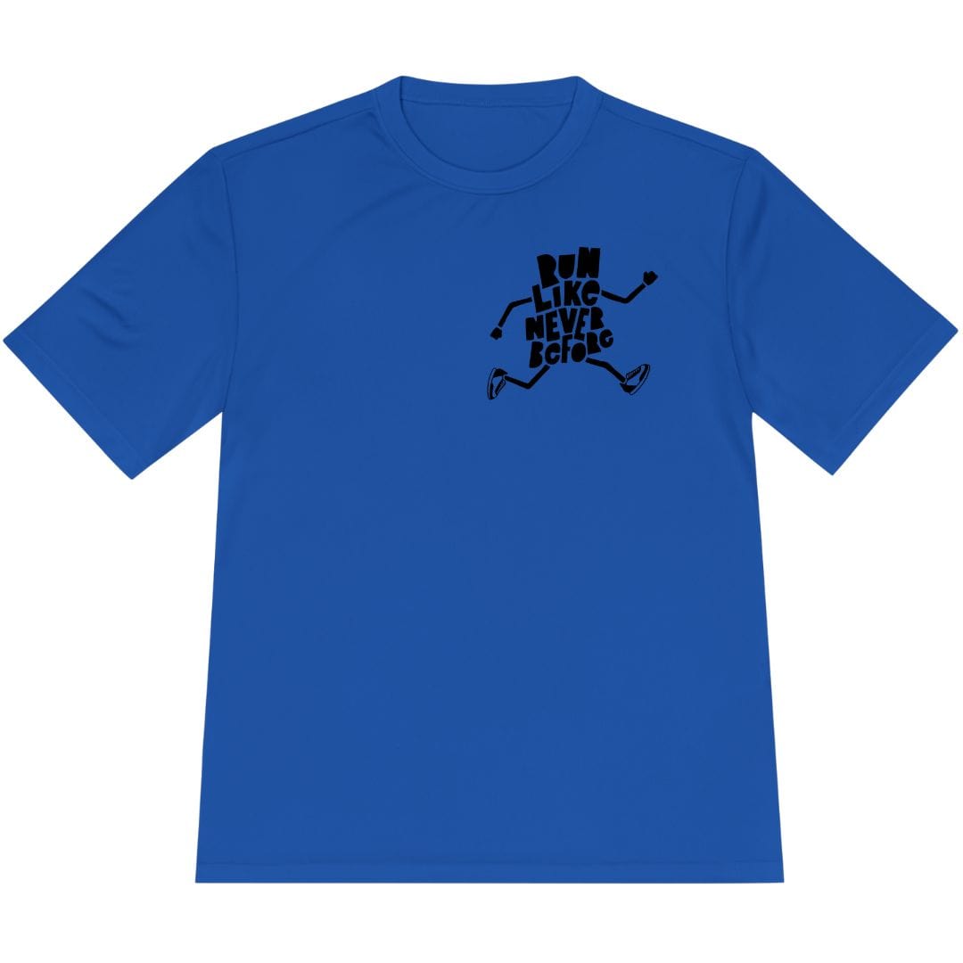 Printify T-Shirt True Royal / XS Run Like Never Before T-Shirt / Pro
