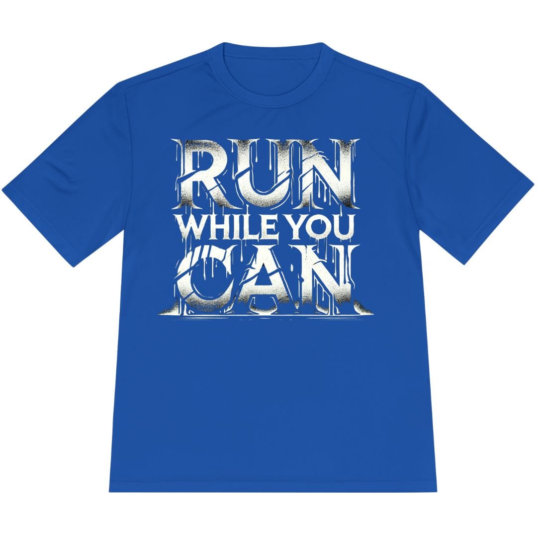 Printify T-Shirt True Royal / XS Run While You Can T-Shirt / Pro