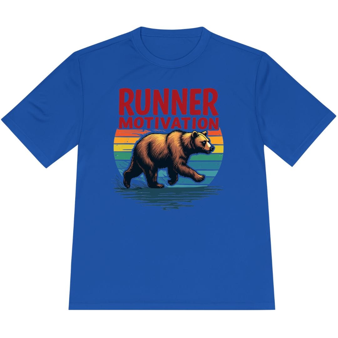Printify T-Shirt True Royal / XS Runner Bear Motivation T-Shirt / Pro
