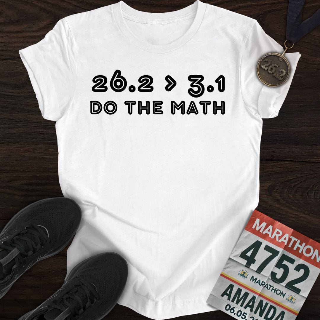 Printify T-Shirt White / S 26.2 > 3.1 T-shirt