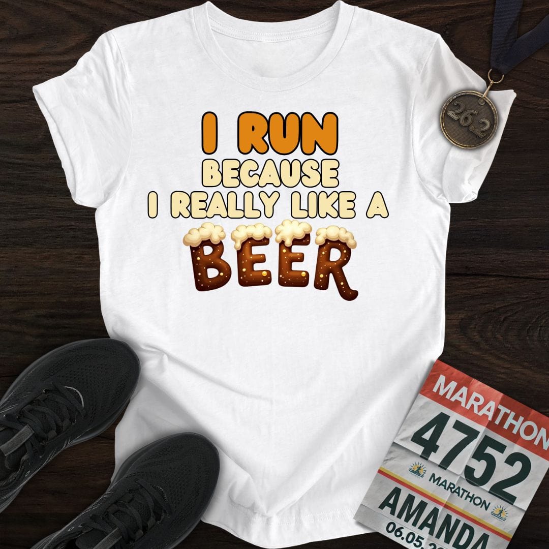 Printify T-Shirt White / S Beer Miles T-shirt