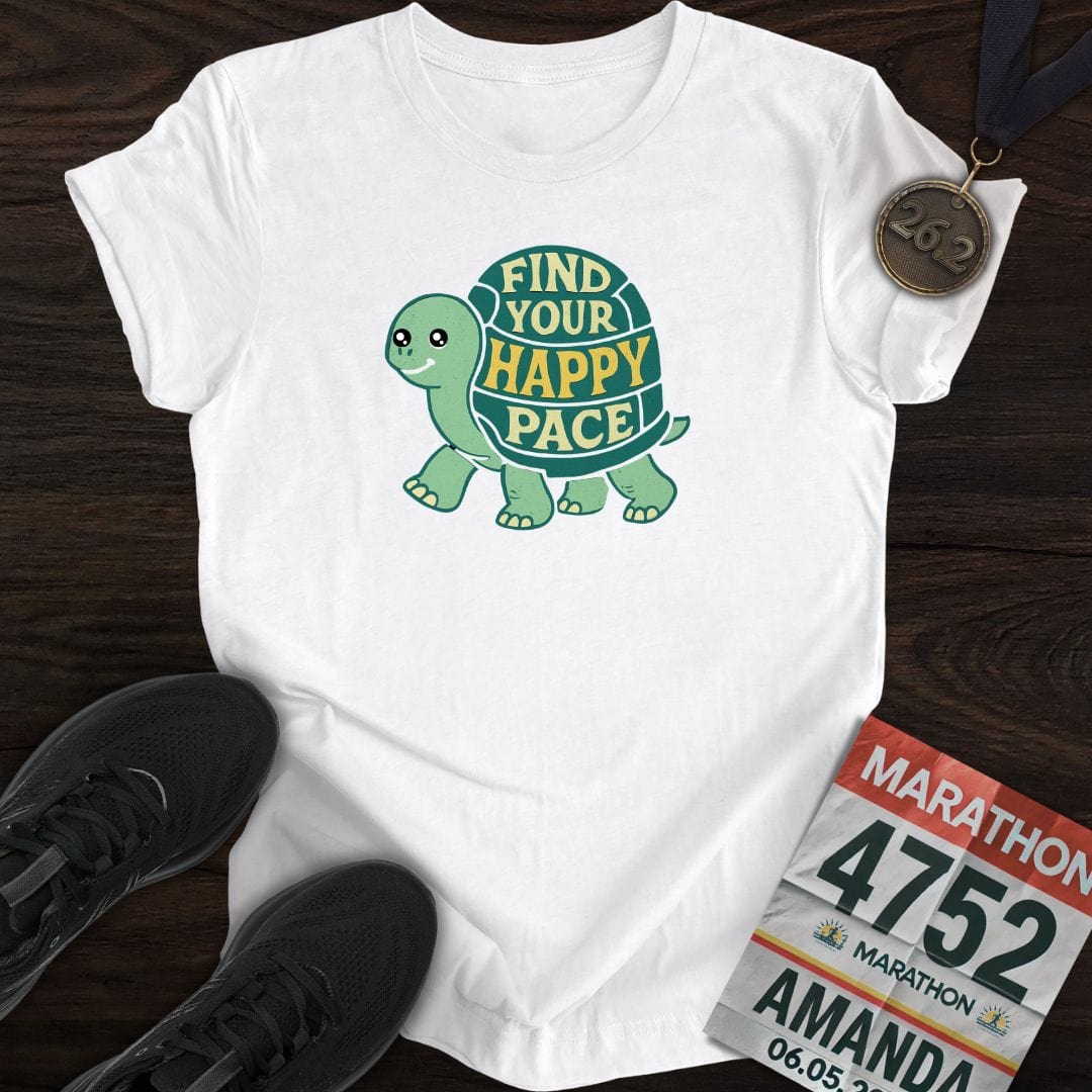 Printify T-Shirt White / S Find Your Happy Pace T-Shirt