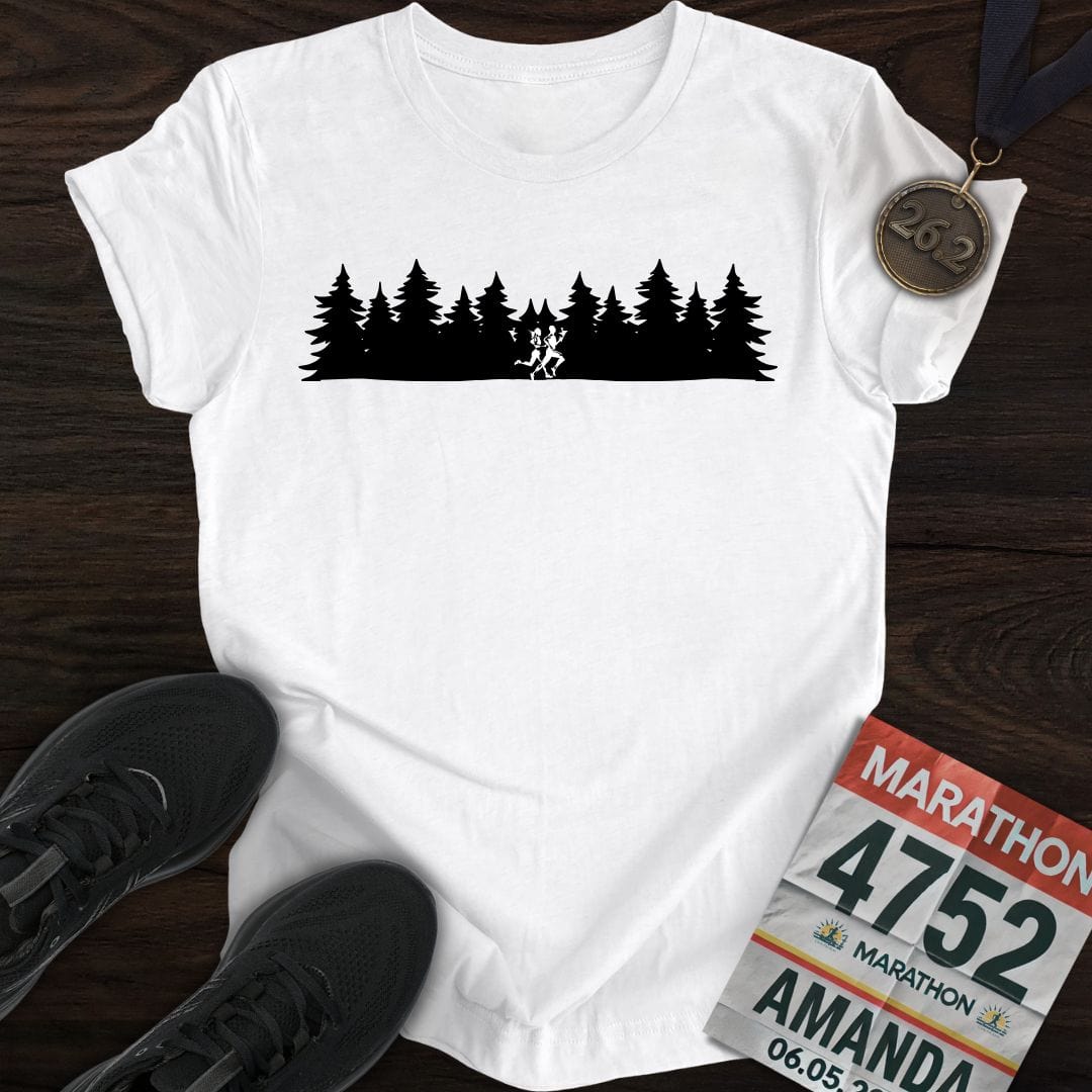 Printify T-Shirt White / S Forest Run T-shirt