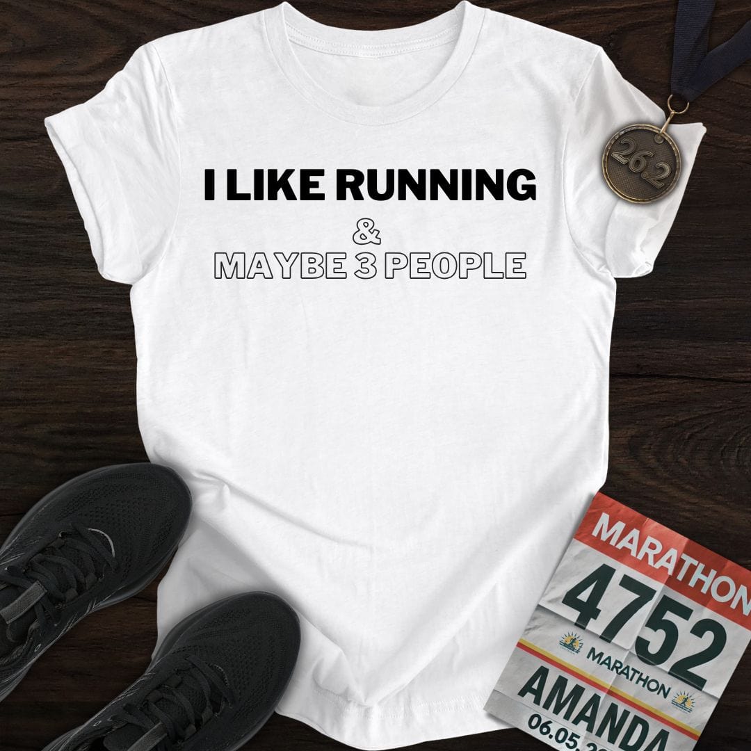 Printify T-Shirt White / S I Like Running T-Shirt