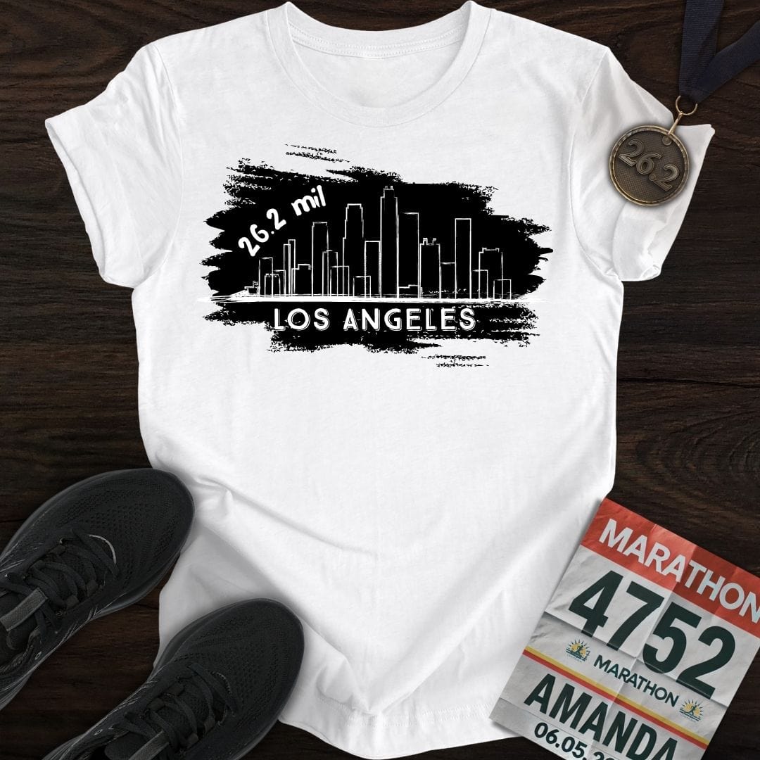 Printify T-Shirt White / S Los Angeles 26.2 T-shirt