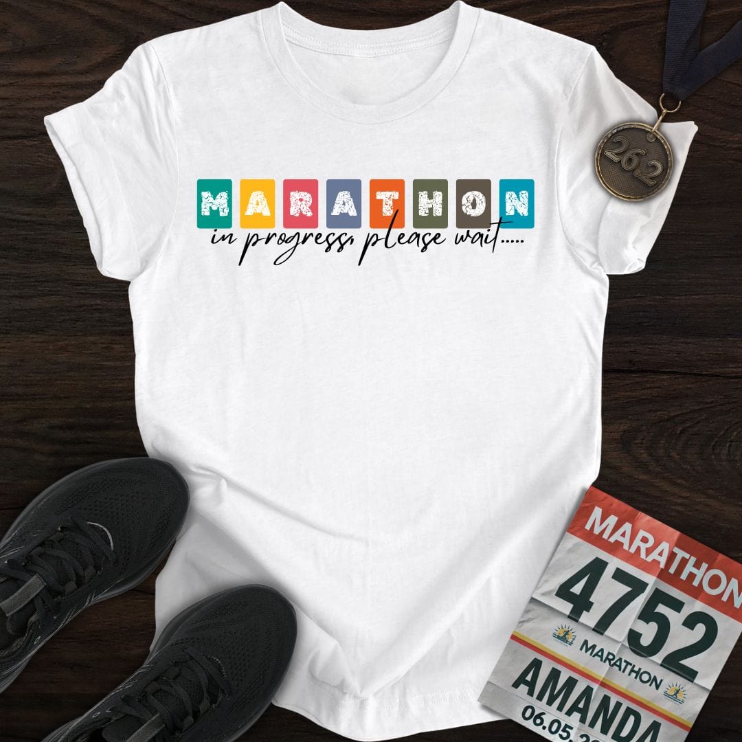 Printify T-Shirt White / S Marathon in progress, please wait...
