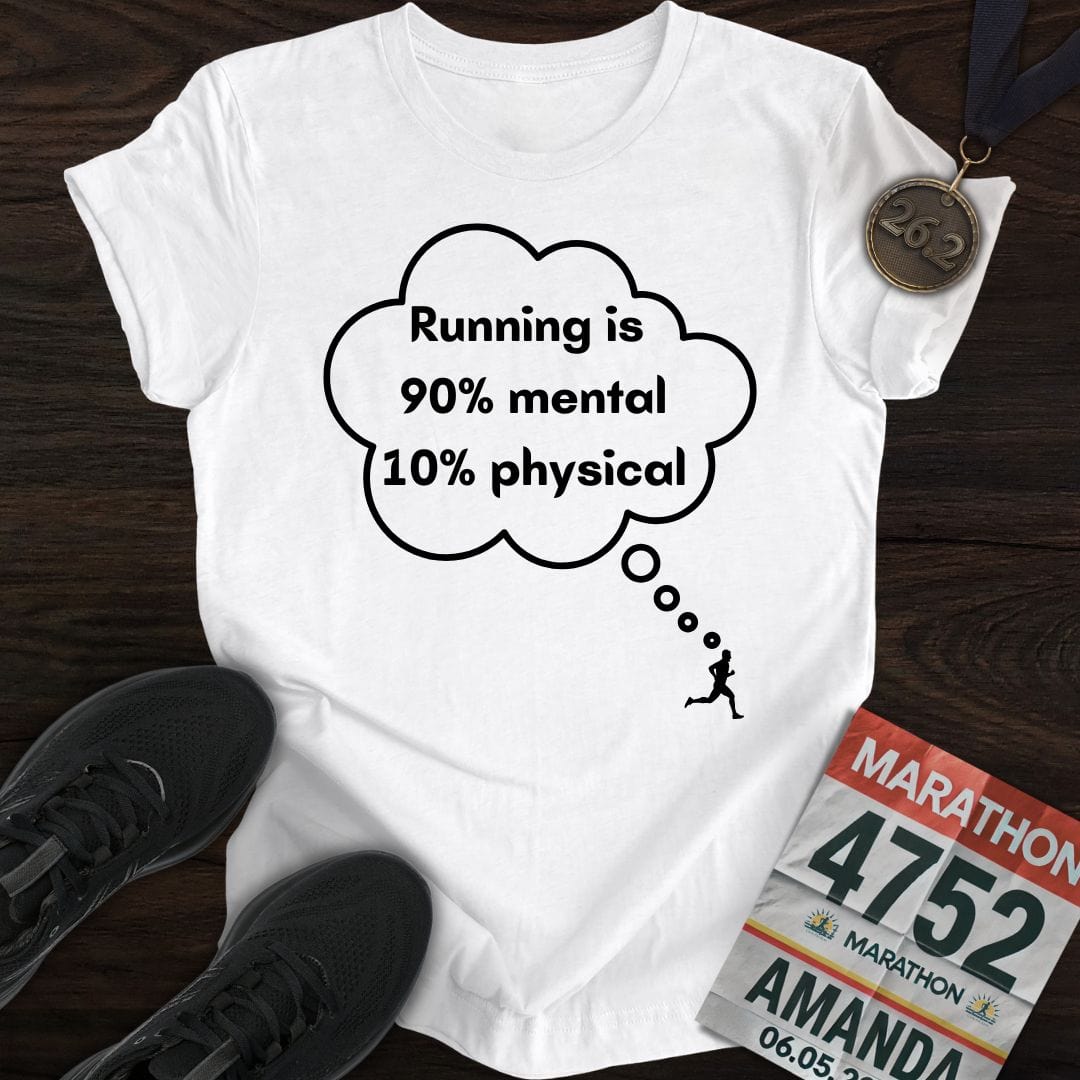 Printify T-Shirt White / S Mental or Physical Running T-Shirt