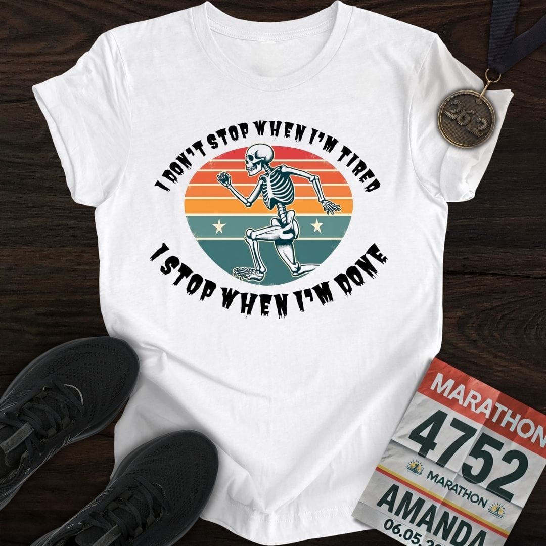Printify T-Shirt White / S No Quit Run T-shirt