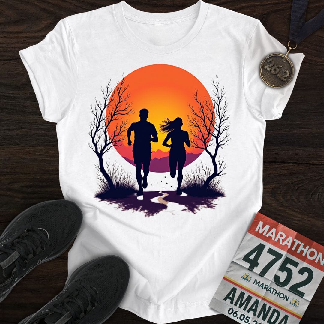 Printify T-Shirt White / S Run In Nature T-shirt