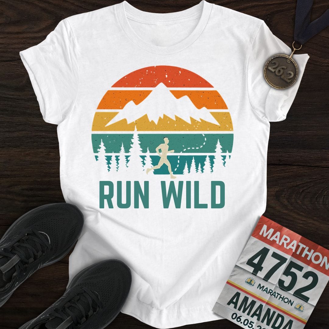 Printify T-Shirt White / S Run Wild T-shirt