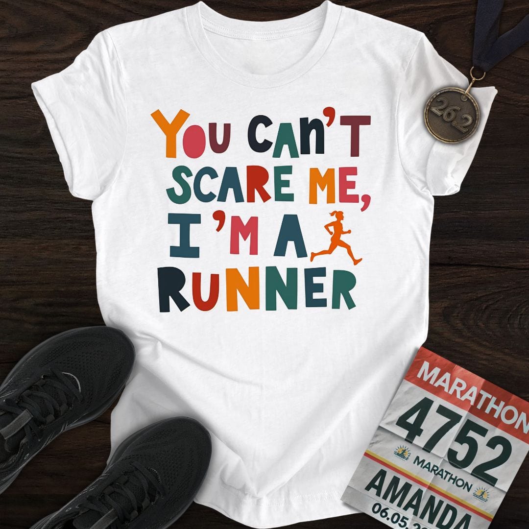 Printify T-Shirt White / S Run Without Fear T-shirt