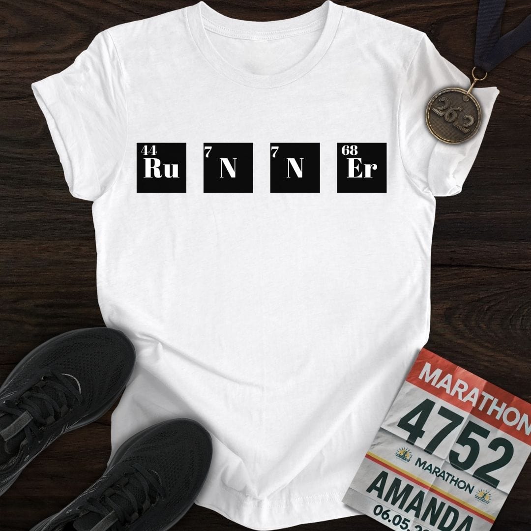 Printify T-Shirt White / S Runner Element One T-Shirt