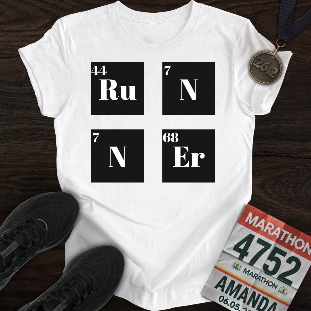 Printify T-Shirt White / S Runner Element Two T-Shirt