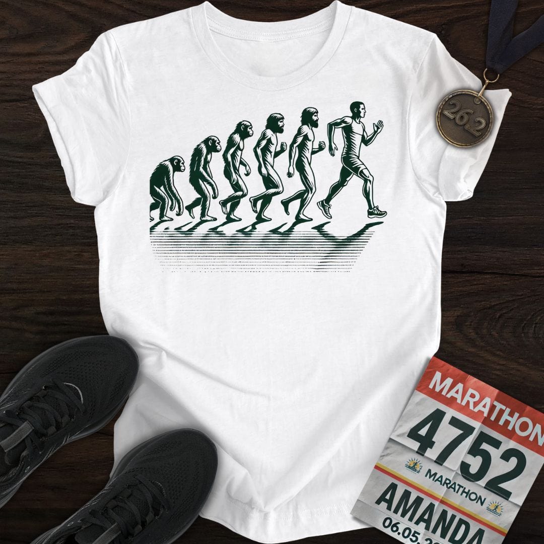 Printify T-Shirt White / S Runner Evolution T-Shirt