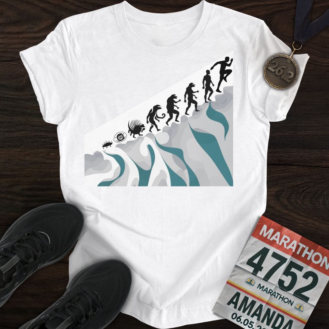 Printify T-Shirt White / S Runner Evolution Two T-Shirt