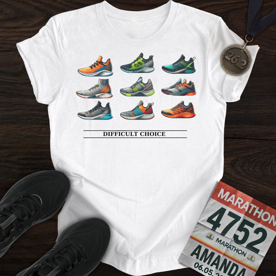 Printify T-Shirt White / S Runner Shoes T-Shirt