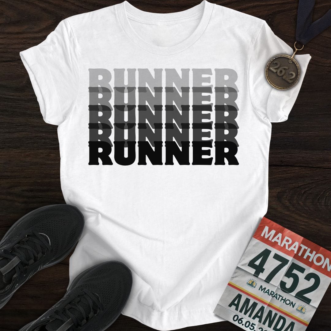 Printify T-Shirt White / S Runner T-Shirt