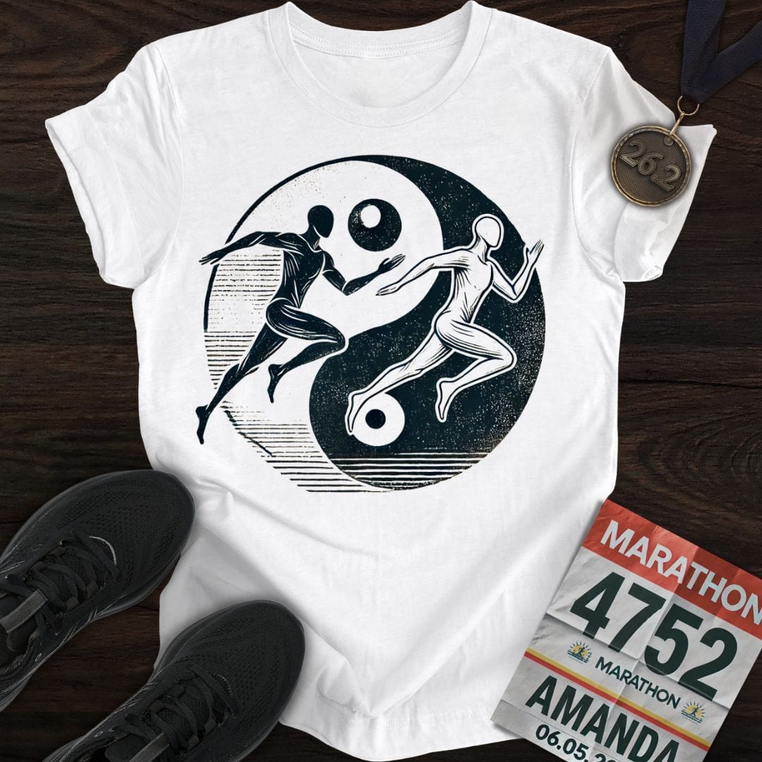 Printify T-Shirt White / S Runners Yin Yang T-shirt