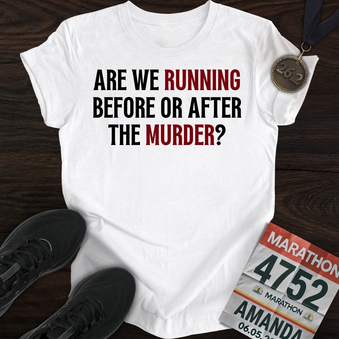 Printify T-Shirt White / S Running Through the Crime T-shirt