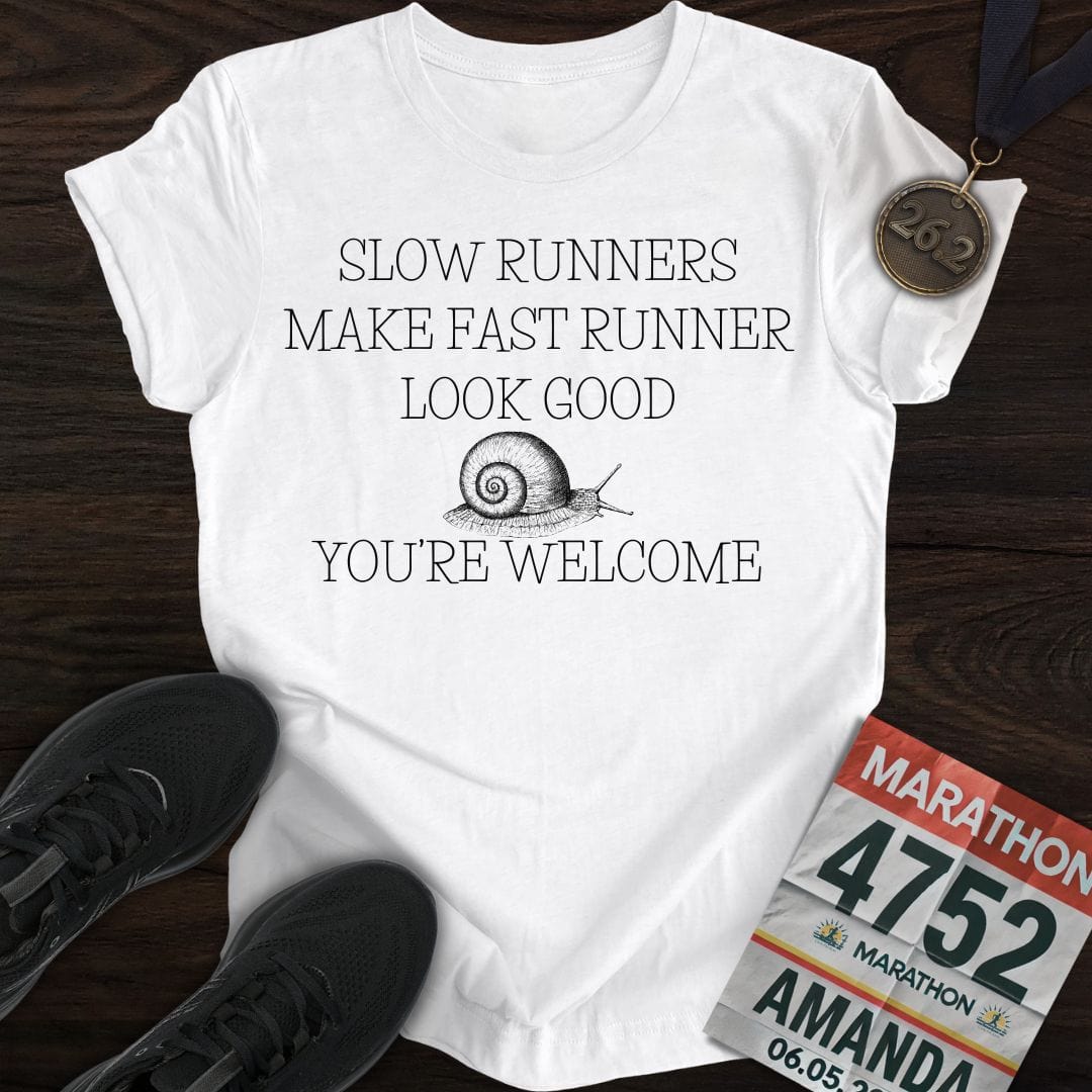 Printify T-Shirt White / S Slow Runners T-Shirt