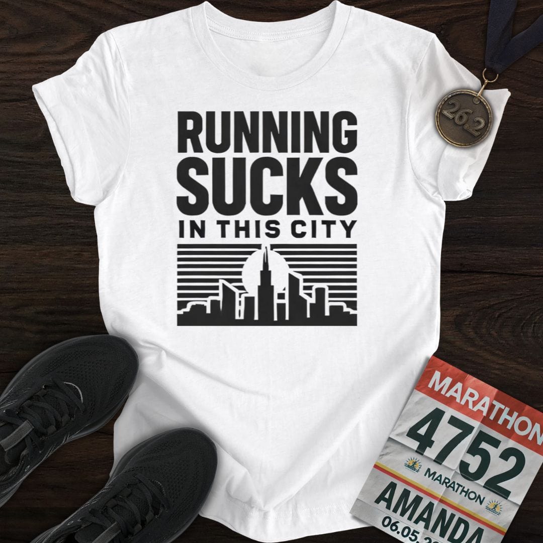 Printify T-Shirt White / S Sucks In This City T-Shirt