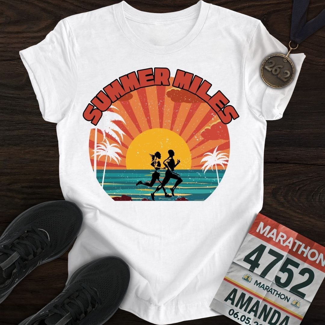 Printify T-Shirt White / S Summer Miles T-shirt