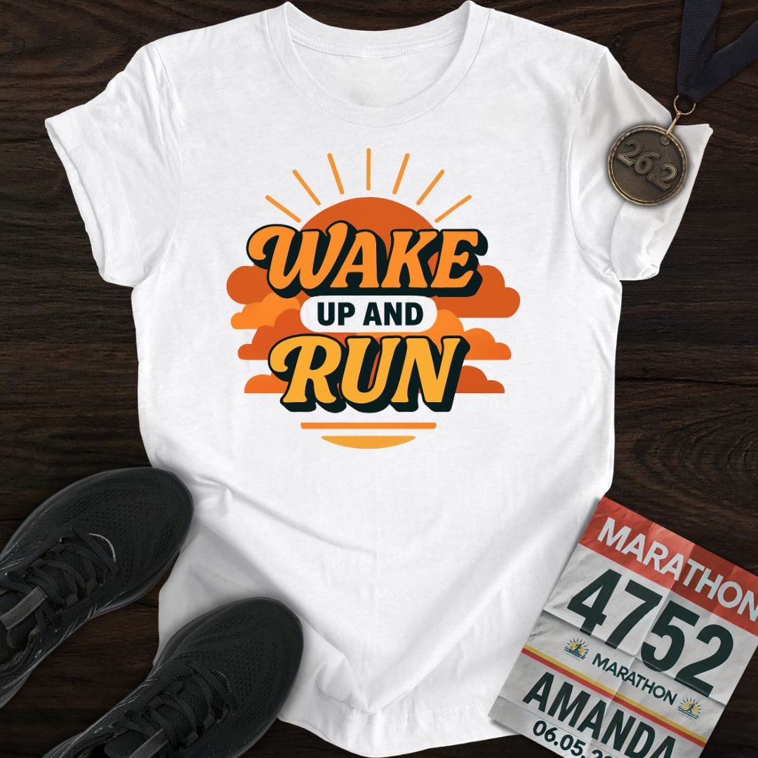 Printify T-Shirt White / S Sunshine and Run T-Shirt