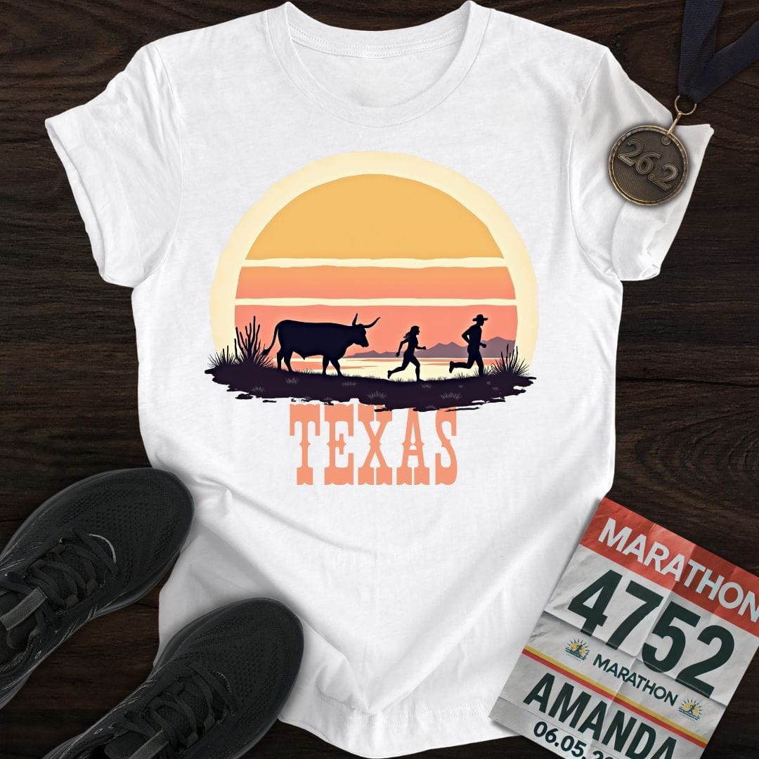 Printify T-Shirt White / S Texas Runner T-shirt