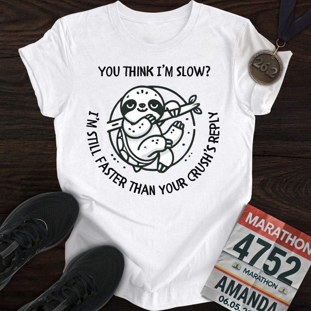 Printify T-Shirt White / S Think I'm Slow T-Shirt