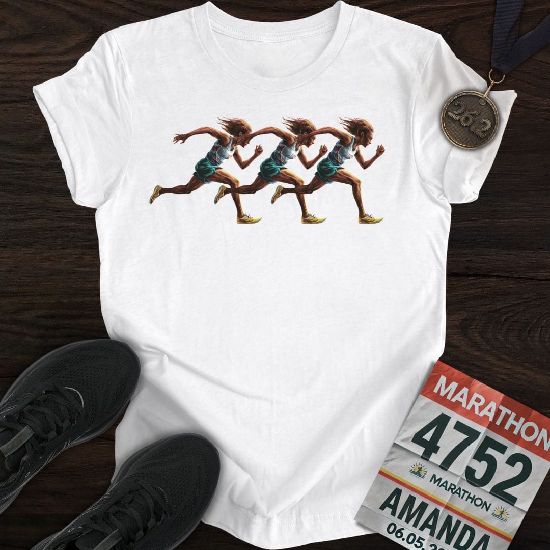 Printify T-Shirt White / S Three Runners T-Shirt